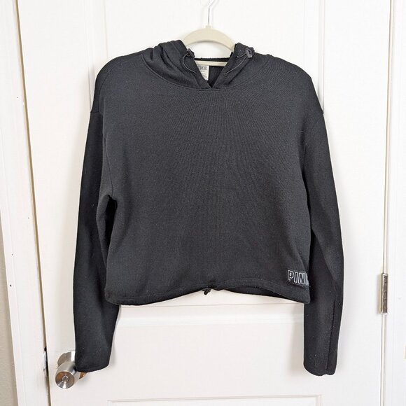 PINK Victoria's Secret | Rainbow Logo Crop Hoodie Size Small - Picture 2 of 8